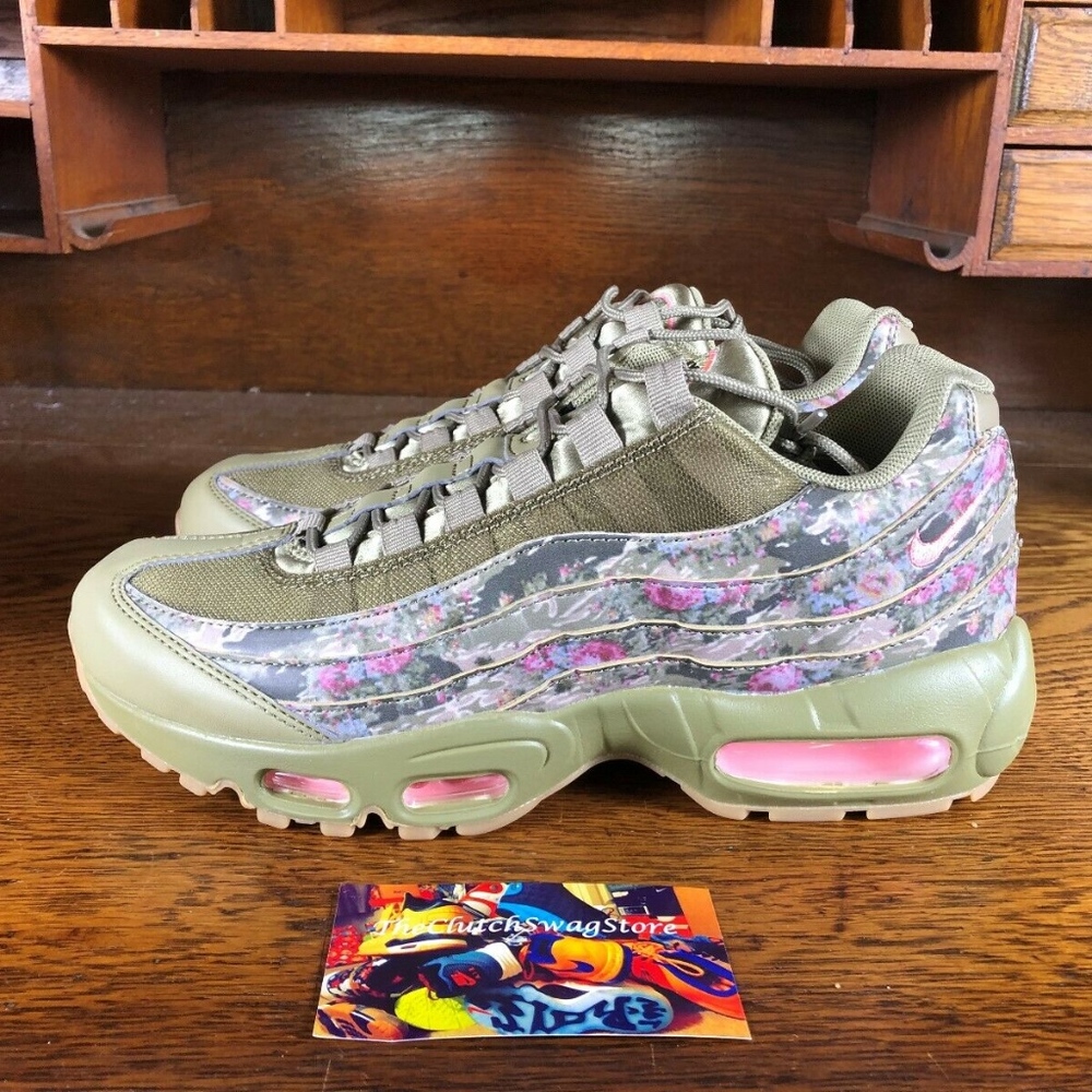 Nike Air Max 95 WMNS Running Shoe Camo & Pink - Picture 4 of 5